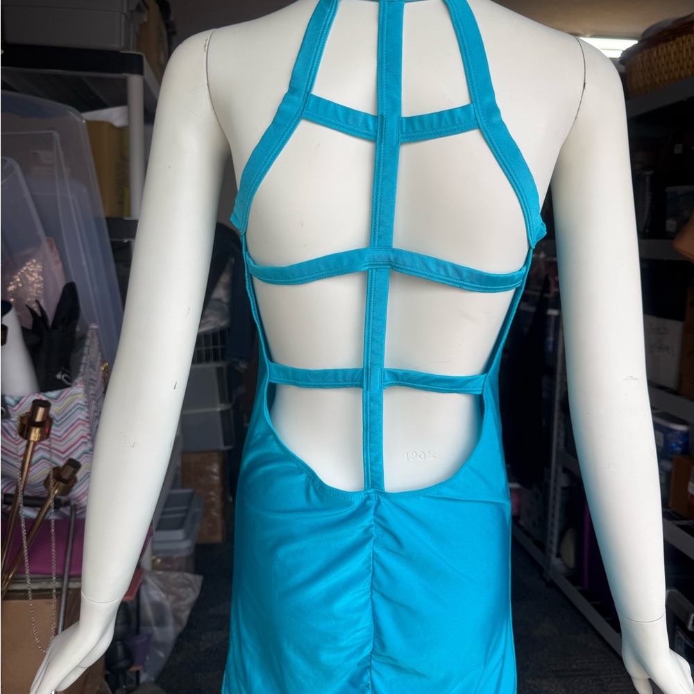 Dreamgirl Teal Y2K Mini Dress